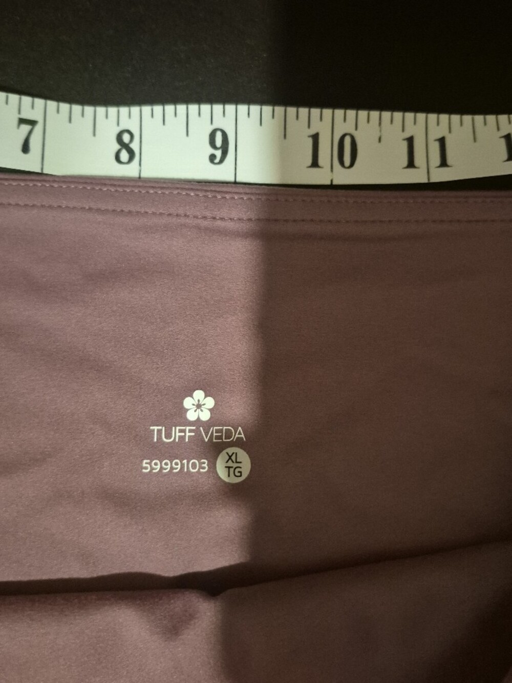 5/$30 Or 10/$50. Women's High-Waist Mauve Bike Shorts with Side Pockets - Picture 5 of 5